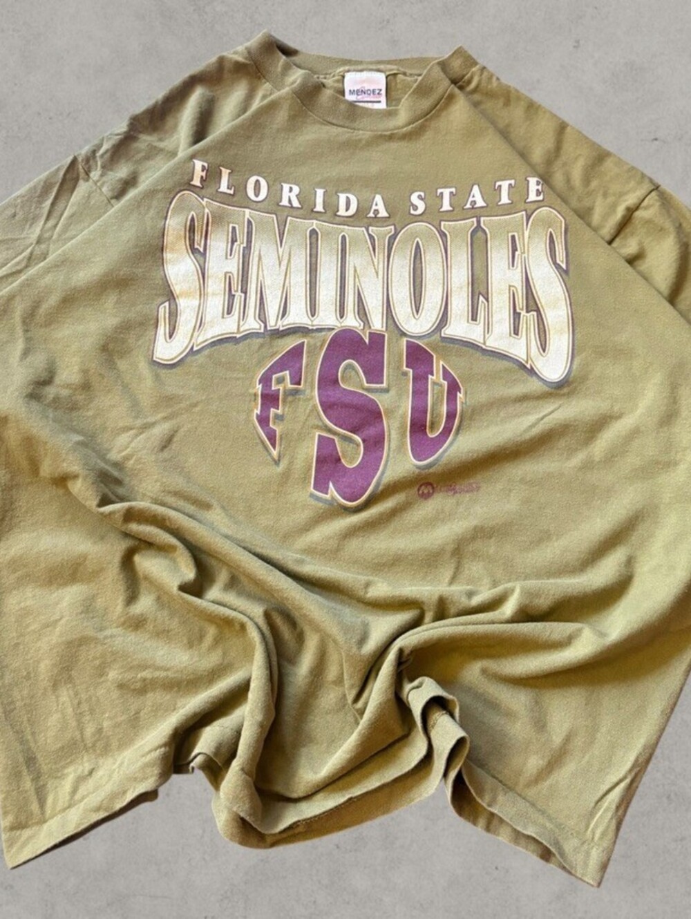 Vintage 90s Florida State Seminoles University T-Shirt Size XXL Collegiate Tee